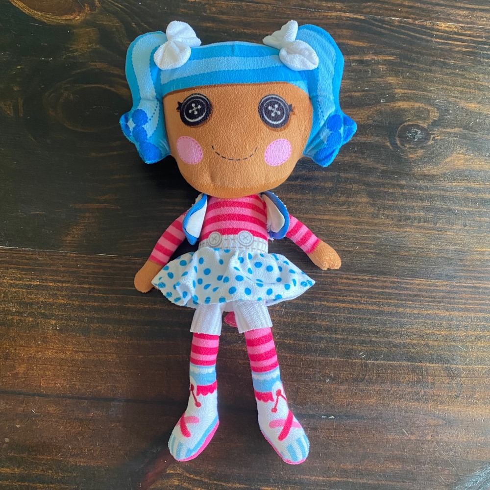 Lalaloopsy Mittens‎ Fluff N Stuff Soft Plush Doll Blue Pink 14.5 Inch 2013 MGA